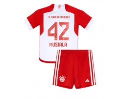 Bayern Munich Jamal Musiala #42 Hemmaställ Barn 2023-24 Kortärmad (+ Korta byxor)